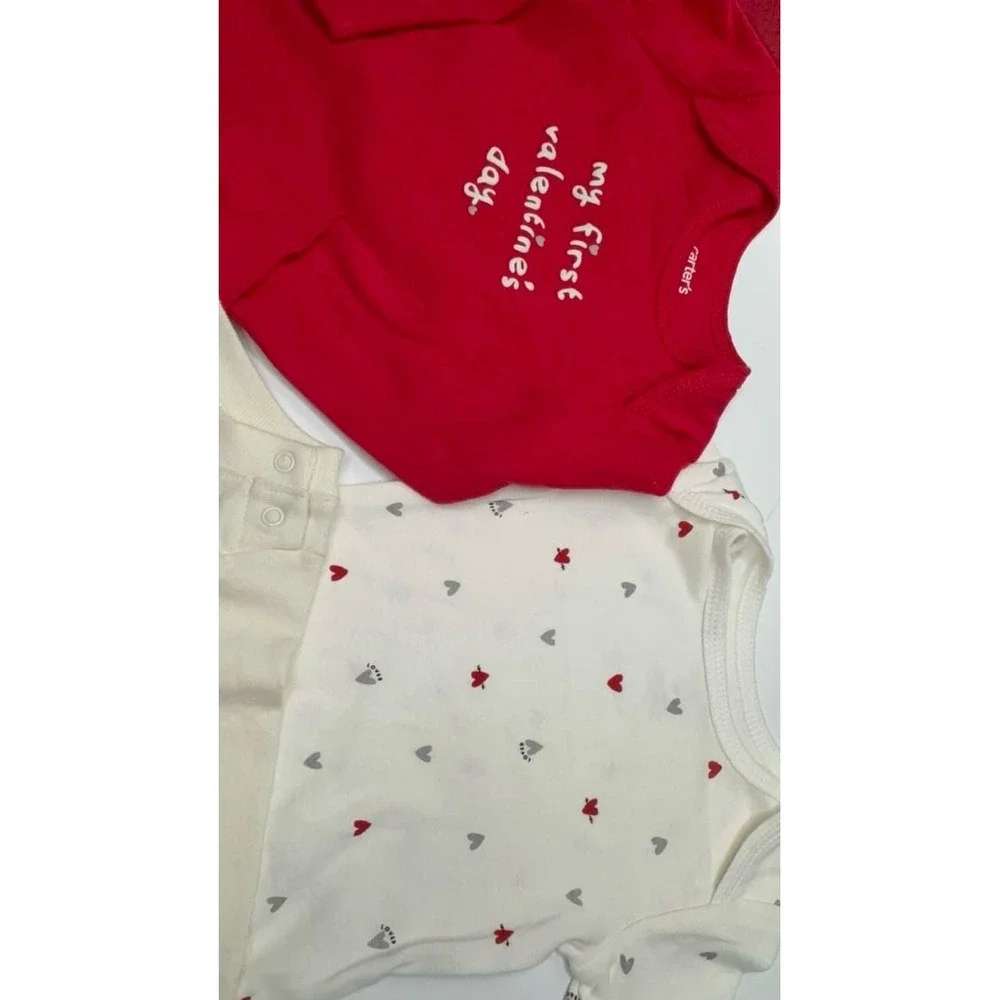 NEW baby girl bundle size 3 months Cat & Jack and Carter's Valentines Day outfit